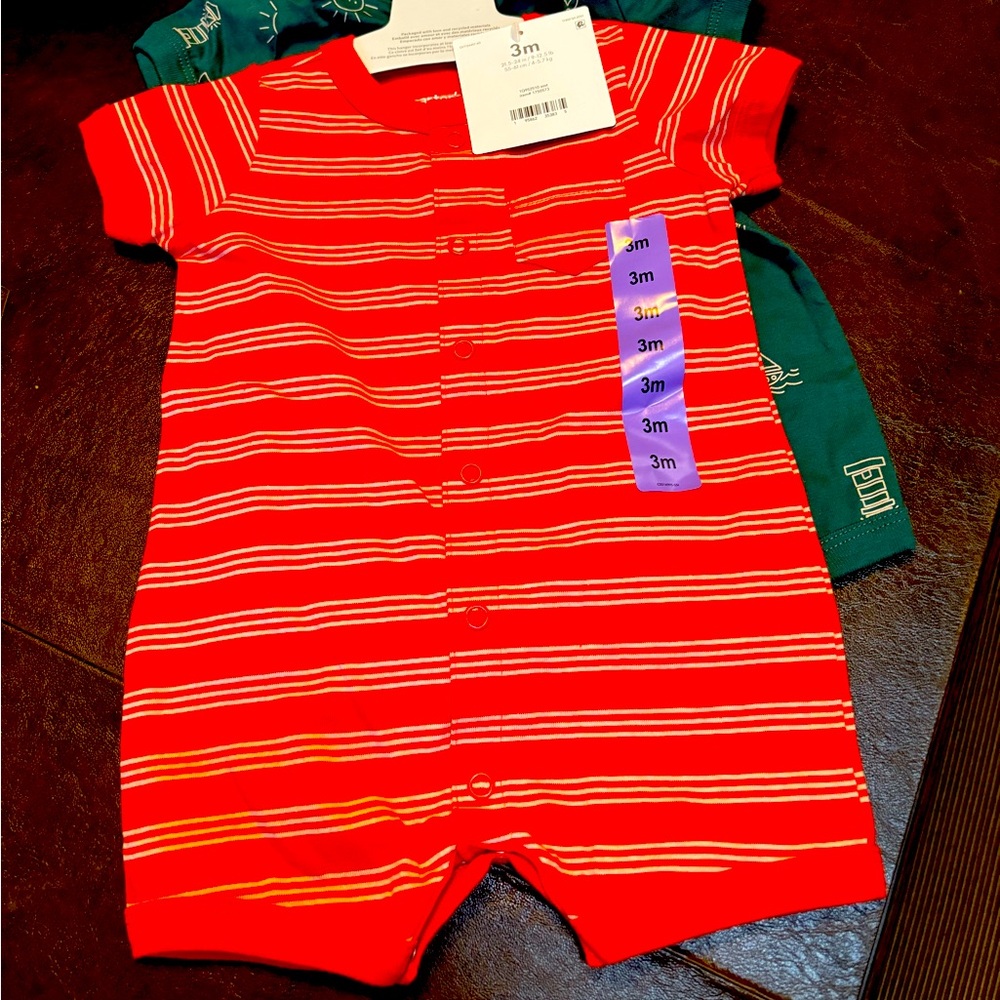 Carter's Red and White Striped Bodysuit